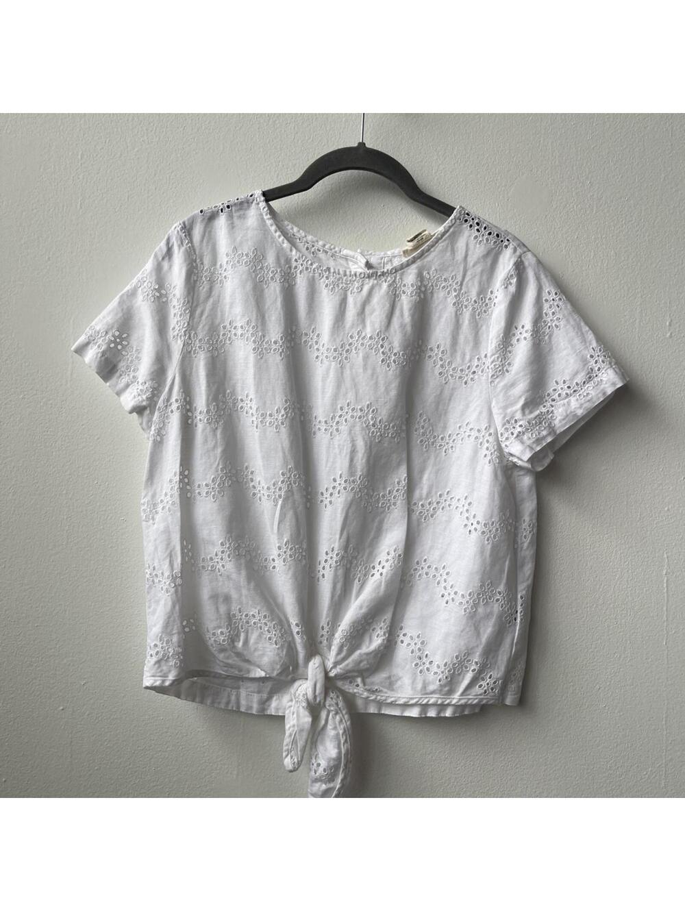 Christian Siriano 100% cotton eyelet top
